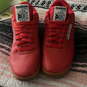 Red Reebok classic 9.5